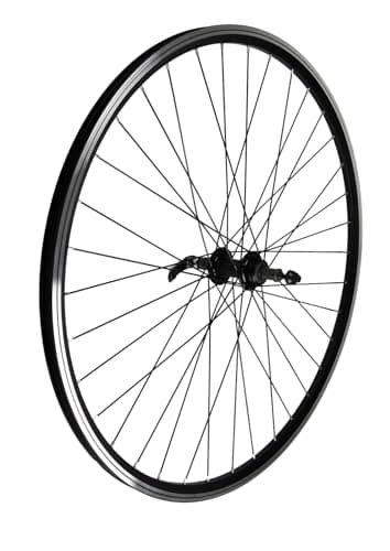 Image of BERETTA CERCHI WHEEL 28 CTB REAR. BLACK THREADED C/BL HUB ON CUSHIONS