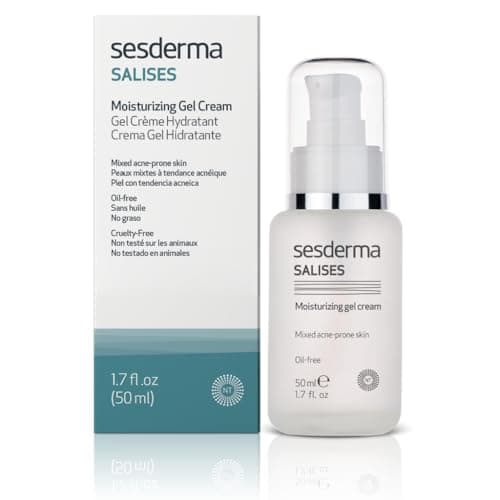 Image of Sesderma Salises Moisturising Gel Cream 50ml - Oil Free Face Moisturiser Combination - Acne Prone Skin with Gel Formula - Regulates Sebum & Eliminates Impurities