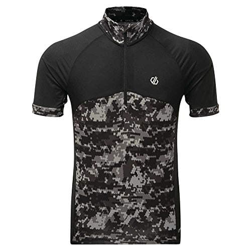 Image of Regatta Stay The Course' Lightweight Quick Drying 3/4 Zip Reflective Cycle Jersey Cycle Tops - Black/Black, X-Small