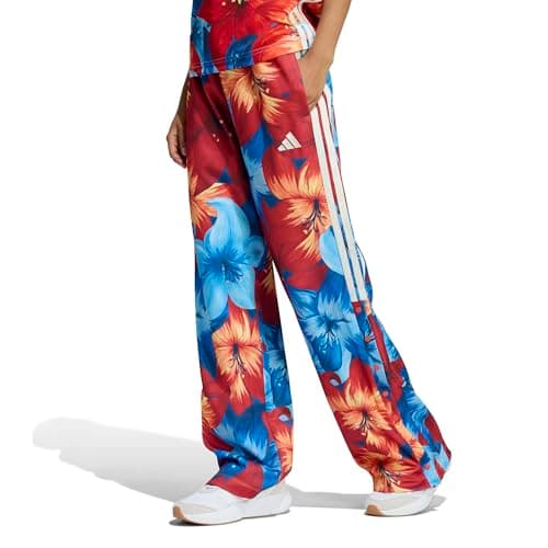 Image of adidas Women's x Farm Rio House of TIRO Track Pants, Light Blue/Tactile red/Cream White, M