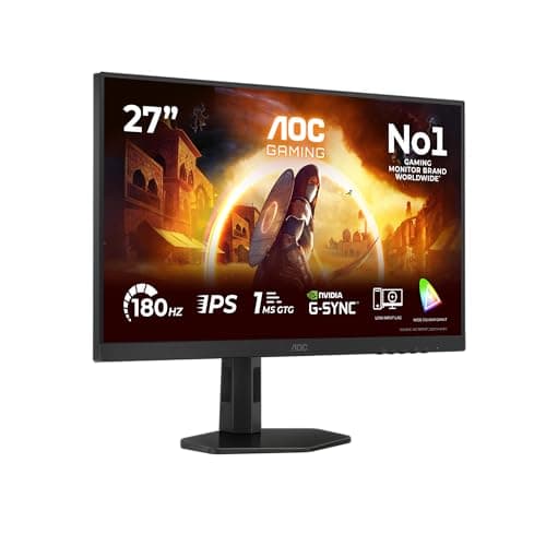 Image of AOC Gaming 27G4X - 27 Inch FHD Monitor, 180Hz, IPS, 1ms GtG, FreeSync, Gsync compatible, Speakers, HDR10, Game Modes, Height Adjust (19820 x 1080 HDMI 2.0 / DisplayPort 1.4)