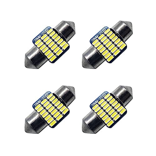Image of Ruiandsion 4pcs 28mm/29mm LED Festoon Light Bulbs White Super Bright 3014 21SMD Chips for Car Dome Map Vanity Mirror Lights