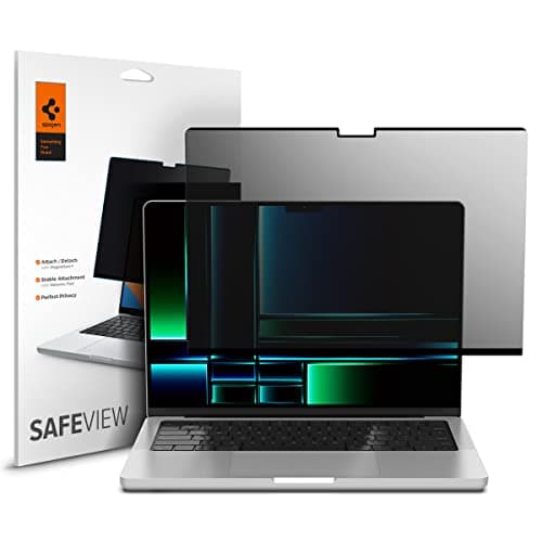 Image of Spigen SafeView Privacy Filter Screen Protector for MacBook Pro 14 inch (M5 Pro 2026 / M5 Max 2026 / M5 2025 / M4 series / M3 series / M2 series / M1 series) - 1 Pack