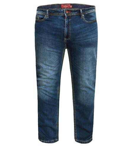 Image of D555 Duke Mens Kingsize Relaxed Tapered Fit Stretch Jeans Vintage Blue 42 Waist Tall Leg (Ambrose)