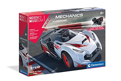 Image of Clementoni- Science Museum Mechanics Hypercar Kit for Kids & Adults: Build Your Own Racing Car (8 Years+)