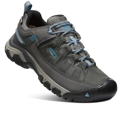Image of KEEN Women's Targhee 3 Waterproof Hiking Shoe, Magnet Atlantic Blue, 3 UK