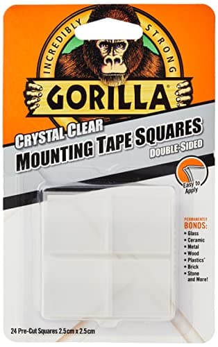 Image of Gorilla Mounting Tape Squares Crystal Clear (1 Pack)