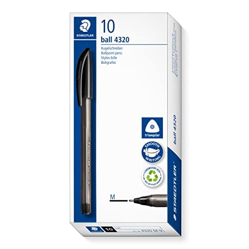 Image of STAEDTLER 4320 M-9 Stick Rainbow Ballpoint Pen - Black (Box of 10)