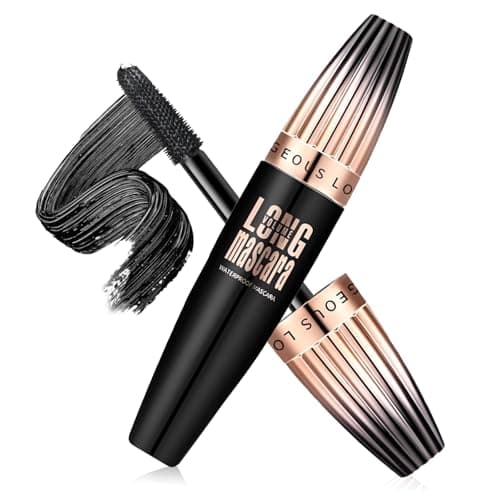 Image of 4D Silk Fiber Eyelash Mascara, Waterproof Lashes Mascara Volumising, Smudge Proof, Long Cara Volumising & Lengthening, Black, 10ml