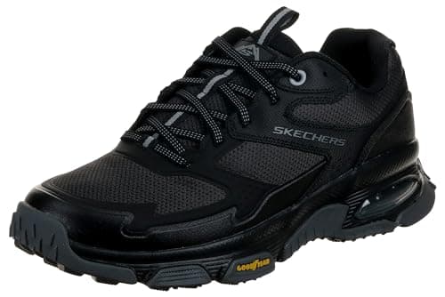 Image of Skechers Men's Skech-Air Envoy Sleek Envoy Sneaker, Black Leather/Synthetic/Textile/Trim, 8 UK