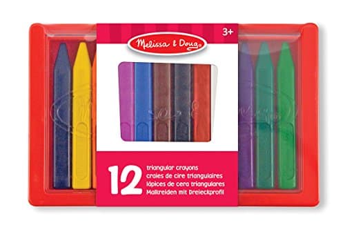 Image of Melissa & Doug Art Essentials Triangular Crayon Set - 12 Colors