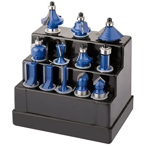Image of Draper 72893 12-Piece 1/2-Inch TCT Router Bit Set