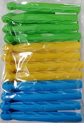 Image of 24 pack Plastic Dolly Pegs Washing Clothes Line Strong & Durable Bright Colours