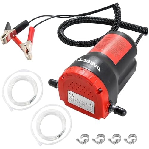 Image of DASBET 12V 60W Oil Change Pump Extractor, Oil Change Pump Extractor with Tubes, Oil/Diesel Fluid Extractor Pump, Oil Suction Pump, Changing Engine Oil Transfer Pump