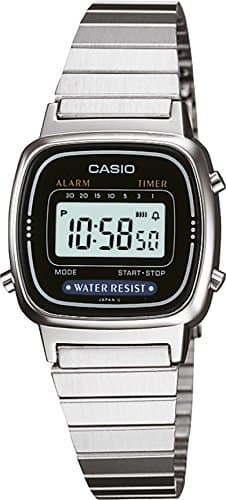 Image of Casio Ladies digital with stainless steel wrist watch LA670W