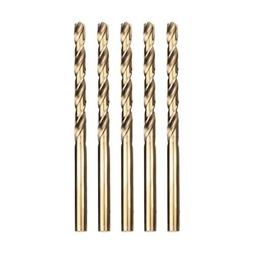Image of Meccion HSS Cobalt Jobber Drill Bit for Drilling Stainless Steel and Metal (4.8mm x 86mm x 5pcs)