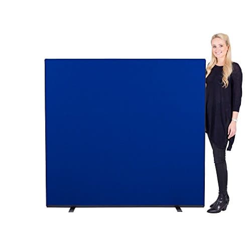 Image of Panelwarehouse Office Partition Screen 1600mm W x 1200mm H Blue Woolmix