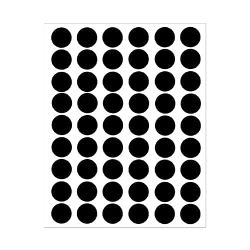 Image of LICQIC Screw Hole Covers, Self Adhesive Caps Stick on Furniture Sticker Screw Hole, 54 Pcs 21 mm, Black