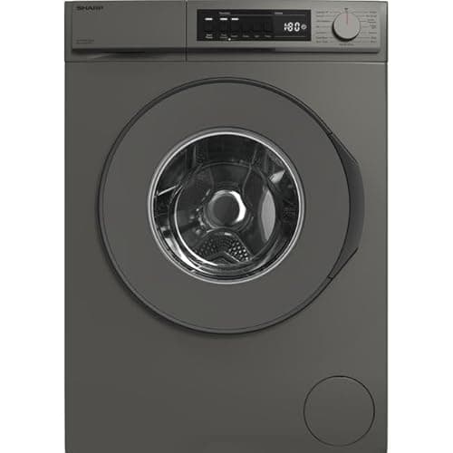 Image of Sharp ES-NFB814BANA-EN 8kg Washing Machine with 1400 rpm - Matte Dark Grey - A Rated
