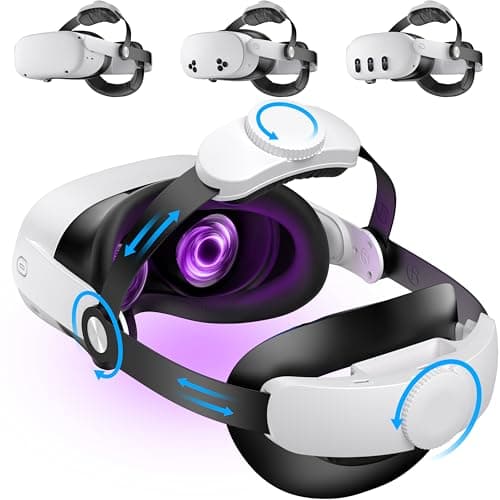 Image of Lightweight Liftable Head Strap for Meta Quest 3/3S/Meta Quest 2,VR Headset Elite Strap Replacement for Oculus Quest 3/3S/2 Accessories,Pressure-Reduce Headstrap with All-Directional Adjust Wheel Knob