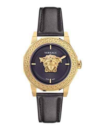 Image of Versace Women Analogue Swiss Quartz Watch with Leather Strap VE7B00223