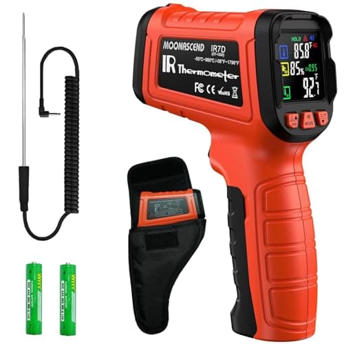 Image of Infrared Temperature Gun -58°F to 1796°F, Dual-Mode Thermometer Gun with K-Type Thermocouple(-58°F to 572°F), Laser Temp Guns for Reptiles, Cooking, Griddle, Oven, 16:1 Home Handheld Thermometer