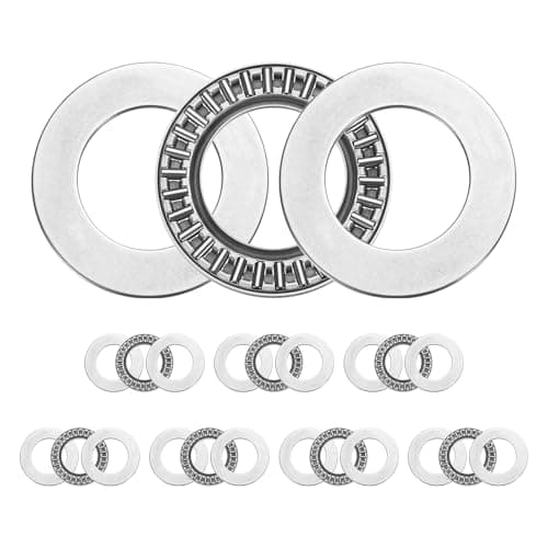 Image of sourcing map AXK2542+2AS Needle Roller Thrust Bearings with Bearing Washers, 25mm Bore Diameter, 42mm OD, 4mm Total Thickness for Lawn Mower Truck Power Steering