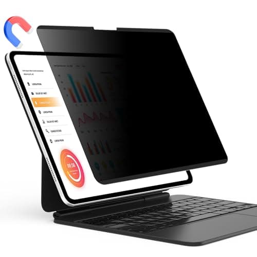 Image of STARY Magnetic Privacy Screen for iPad Pro 11 Inch M4/M5 2024-2025 6th/5th Gen, Removable Anti Blue Light Glare Spy, Anti Reflection, Easy Installation, High Sensitive Privacy Screen Filter