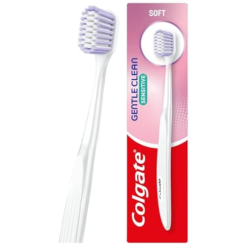 Image of Colgate Gentle Clean Sensitive Toothbrush – Soft Toothbrush – Wide Head Cleans More Surface Area – high Density tufting for a Gentle Clean – Soft Tapered bristles to Clean Between Teeth