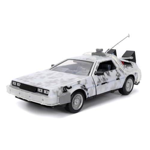 Image of Jada BACK TO THE FUTURE TIME MACHINE R1 1:24 scale model vehicle to collect, play and display, suitable for gift, party favors, Christmas and birthdays