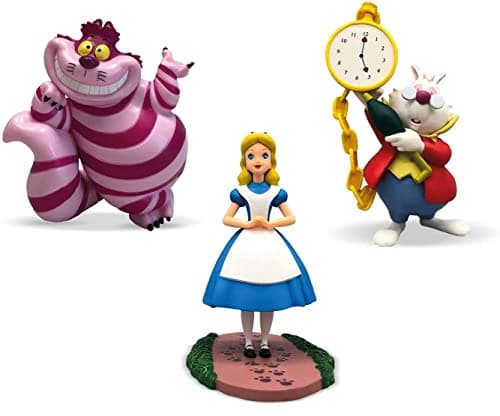 Image of Bullyworld Alice in Wonderland Toy Figures Set with Alice, Cheshire Cat and White Rabbit