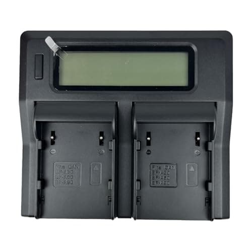 Image of Dual LCD Camera Battery Quick Charger for BP-A30 BP-A60 BP-A90 Battery, replacement of CG-A10 CG-A20 Charger and for EOS C200, EOS C200B, EOS C220B, XF705 4K UHD, EOS C300 Mark II PL CEOS Cameras
