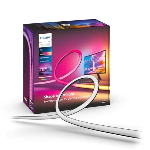 Image of Philips Hue Play Gradient PC Lightstrip [for 32-34 Inch Screens] LED Smart Lighting. Sync for Entertainment, Gaming and Media