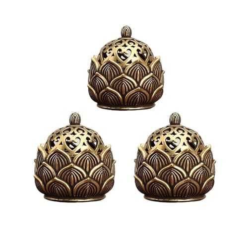 Image of 3 Pcs Lotus Incense Cone Holder, Mini Incense Burner Set, Lotus Incenses Cone Holder, Incenses Sticks Holders for Cones and Sticks, for Home Decor, Meditation, Yoga