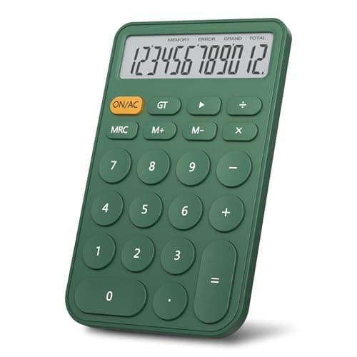 Image of Standard Calculator, 12 Digit Large Display Desktop Calculator Small, Portable, and Easy-to-use - Suitable for School and Office Essentials