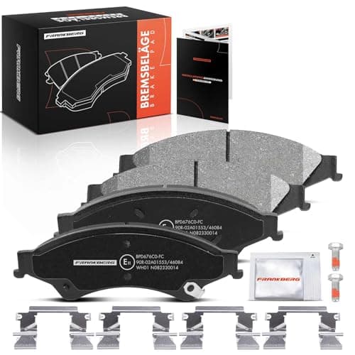 Image of Frankberg Brake Pad Set incl. 4x Pads Front Compatible with Discovery II L318 R.a.n.g.e R.o.v.e.r II P38A R.a.n.g.e R.o.v.e.r I Replace# SFP000210,STC3685