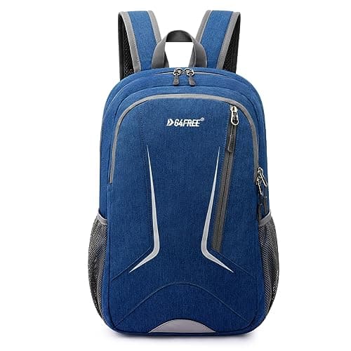 Image of G4Free RFID Hiking Backpack 15L Mini Rucksack Small Backpack Hiking Daypacks Water Resistant Multipurpose Travelling Walking Cycling Schooling for Men Women Kids (Dark Blue)
