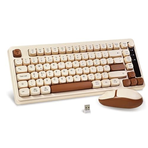 Image of Bangsanth Wireless Keyboard and Mouse Combo, 2.4GHz Connection, RGB Backlit Keyboard, Quiet Click Wireless Mouse, UK Layout, Comfortable Right-Handed design, Minimalist Design for PC/Office/Gaming