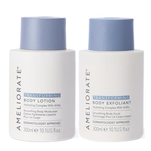 Image of AMELIORATE KP Combat Duo | Includes Transforming Body Lotion & Exfoliant | Improves Dry & Bumpy Skin, Inlcuding Keratosis Pilaris | Dermatologically Approved & Made in the UK