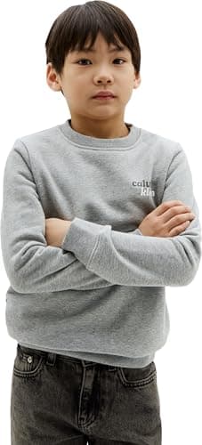 Image of Calvin Klein Boy's Seasonal Logo Front Back Cn LVCKTJB42B Other Sweatshirts, GREY (Medium Grey Heather), 8 Years