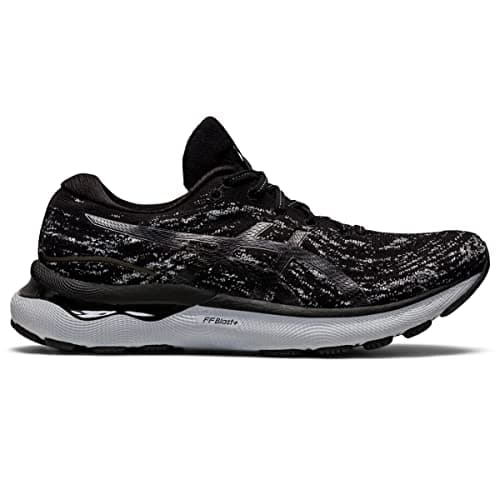 Image of ASICS Men's Gel-Nimbus 24 Mesh Knit Running Shoes, 11, Black/MAKO Blue, Black, 9 UK