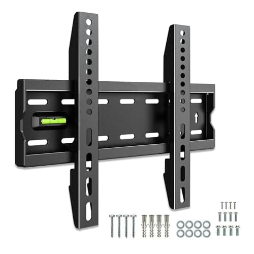 Image of TV Wall Bracket for 15 to 42'' Screens, Ultra Slim Tv Bracket Mount with Built in Sprit Level, Flat to Wall Mount 3D Sony Samsung Panasonic LG TVs LCD LED Plasma Built in Spirit Level 40Kg Capacity