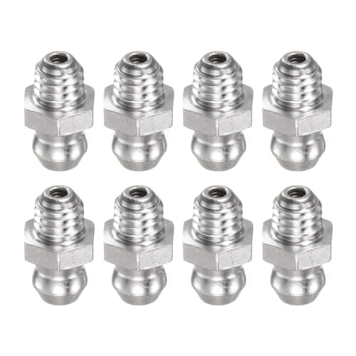 Image of sourcing map 8pcs 304 Stainless Steel Straight Grease Fitting M6x1mm Metric Thread Hydraulic Grease Nipple Accessories for Car