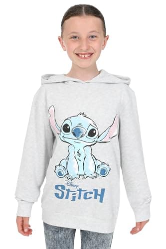 Image of Disney Girls Lilo and Stitch Grey Cotton Hoodie (10-11 Years)