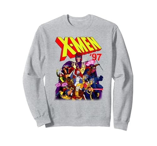 Image of Marvel X-Men 97 Comic Sweatshirt, Adult Unisex, Heather Grey, Large