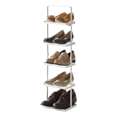 Image of Yamazaki 2478 TOWER Shoe Rack Tall, white, Steel, Minimalist, 22 x 18 x 77.5 cm