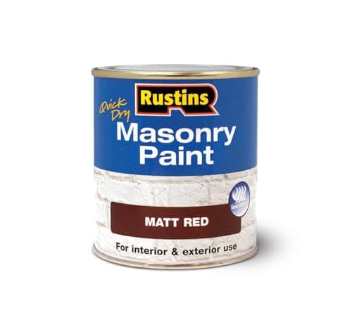Image of RUSTINS Masonry Paint, Red, 500 ml (Pack of 1)