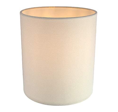 Image of Contemporary and Elegant Soft Cream Linen Fabric Cylinder Lamp Shade for Wall Ceiling or Table - 18cm High 40w Maximum Suitable for The Home or Commercial Usage by Happy Homewares