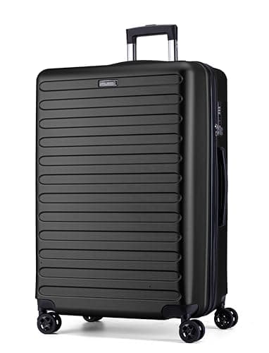 Image of FLIEE Large Suitcase Hard Shell | 4 Dual Spinner Wheels | Aluminum Telescopic Handle | TSA 3 Digit Combination Lock | Lightweight Suitcase| Large 28" Hold Check in Luggage | (Black, Large 28'')