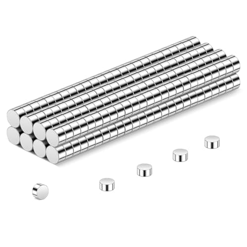 Image of Wukong Small N45 Magnets 2x1mm | 200 Pack, Strong Mini Magnets for Craft, Round Miniature Mangets for Models Craft DIY Refrigerator Home Office